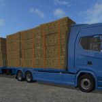 scania s flatbed and matching trailer v1 1