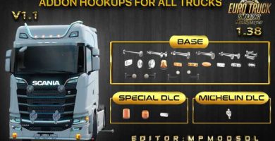addon hookups for all trucks v1 1 for multiplayer ets2 1 38 1
