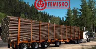 temisko quad axle log trailer 1 40 1