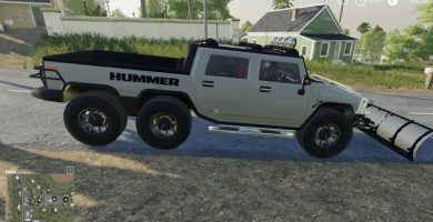 cover hummer 6x6 with snow plow 1