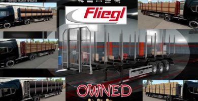 cover ownable log trailer fliegl